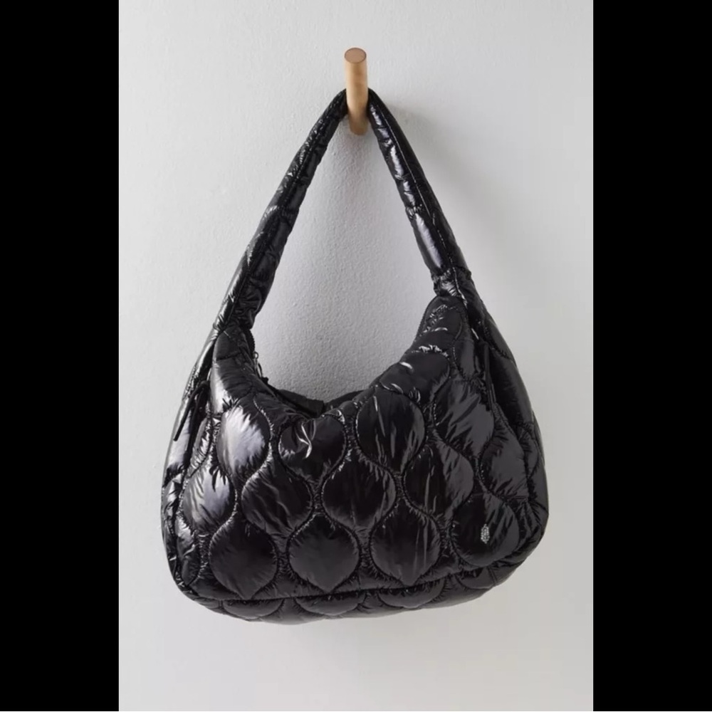 Free People Movement Surplus Shine Carryall Bag (Black Patent) NWT